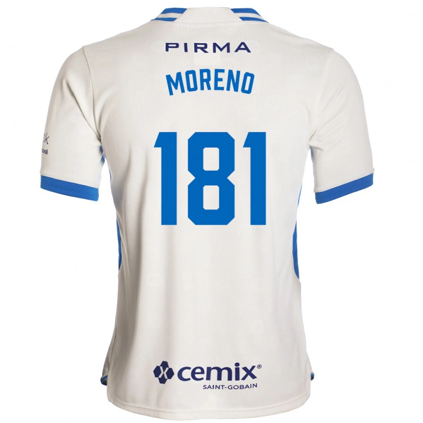 Danxen Børn Roberto Moreno #181 Hvid Blå Rød Udebane Spillertrøjer 2026/27 Trøje T-Shirt