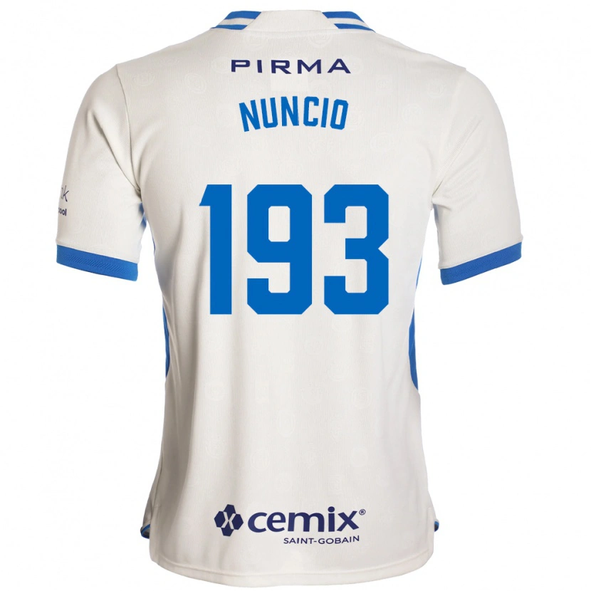 Danxen Børn Jorge Nuncio #193 Hvid Blå Rød Udebane Spillertrøjer 2026/27 Trøje T-Shirt
