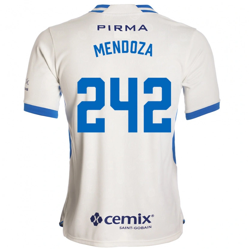 Danxen Børn Giovani Mendoza #242 Hvid Blå Rød Udebane Spillertrøjer 2026/27 Trøje T-Shirt