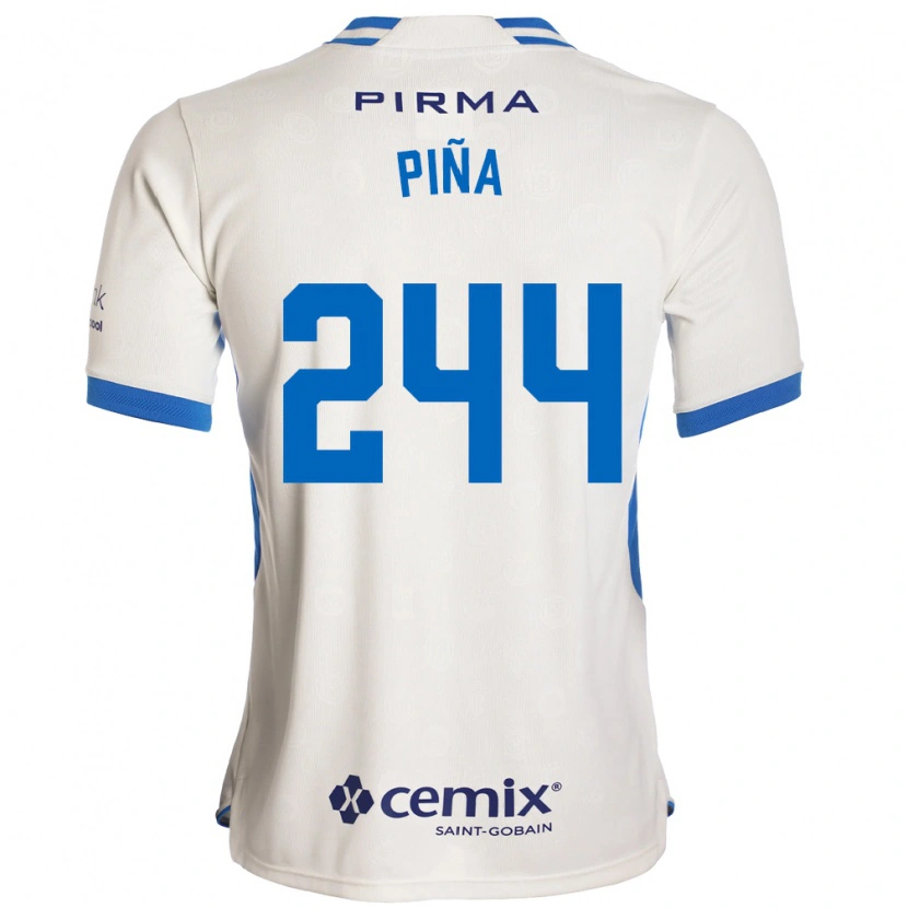 Danxen Børn Oscar Piña #244 Hvid Blå Rød Udebane Spillertrøjer 2026/27 Trøje T-Shirt