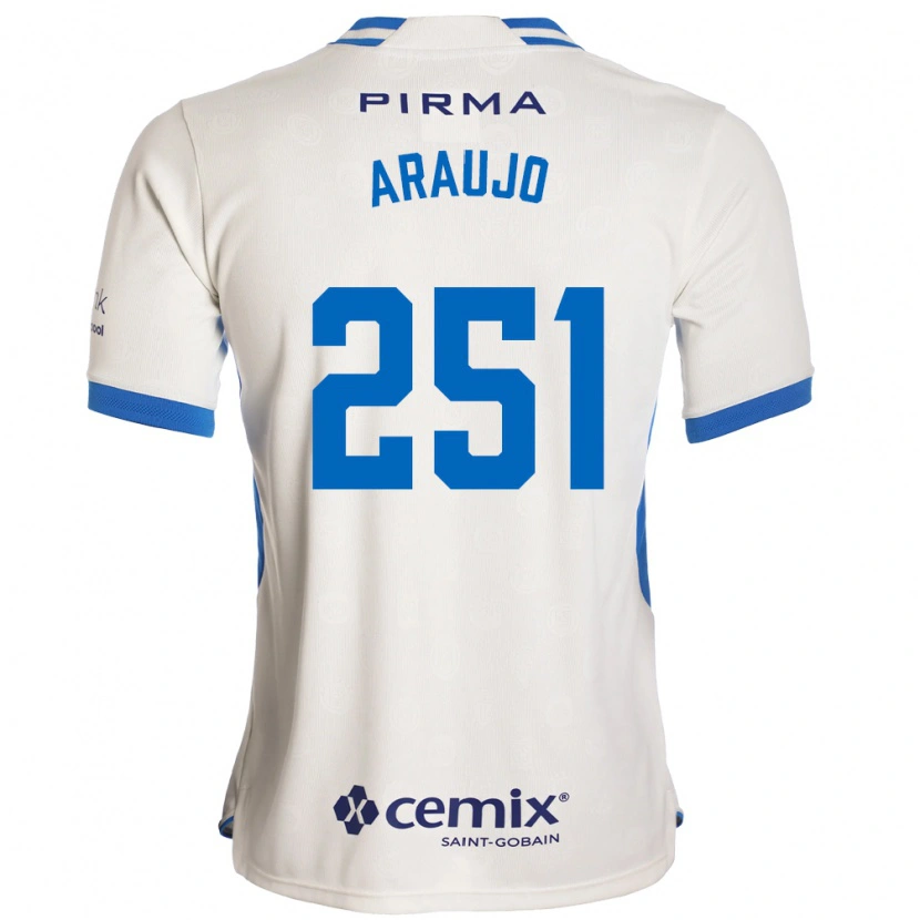 Danxen Børn Francisco Araujo #251 Hvid Blå Rød Udebane Spillertrøjer 2026/27 Trøje T-Shirt