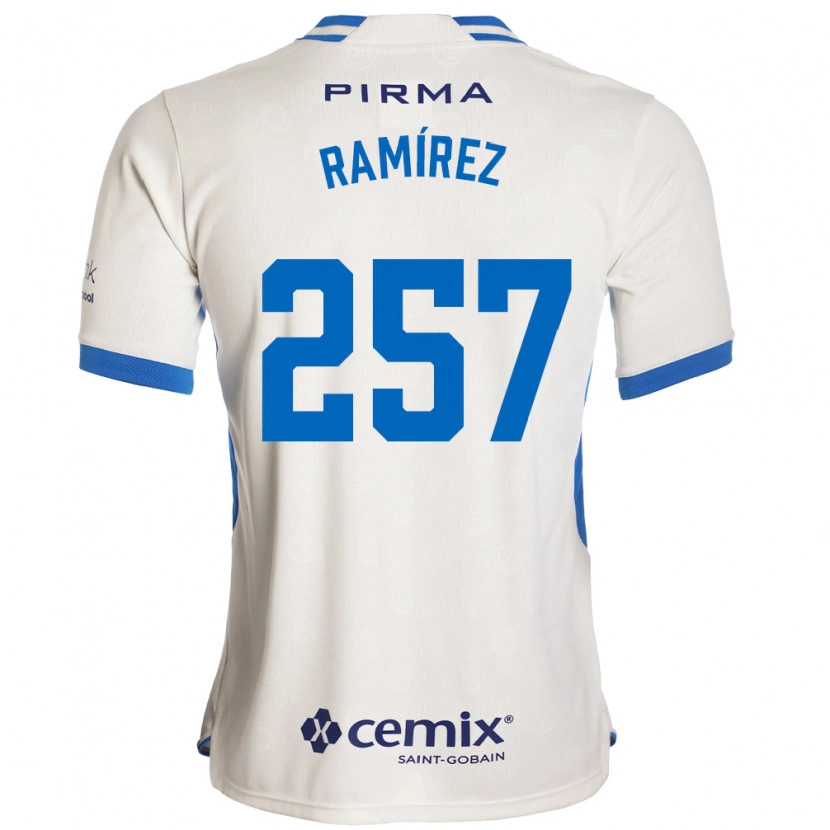 Danxen Børn Jacobo Ramírez #257 Hvid Blå Rød Udebane Spillertrøjer 2026/27 Trøje T-Shirt