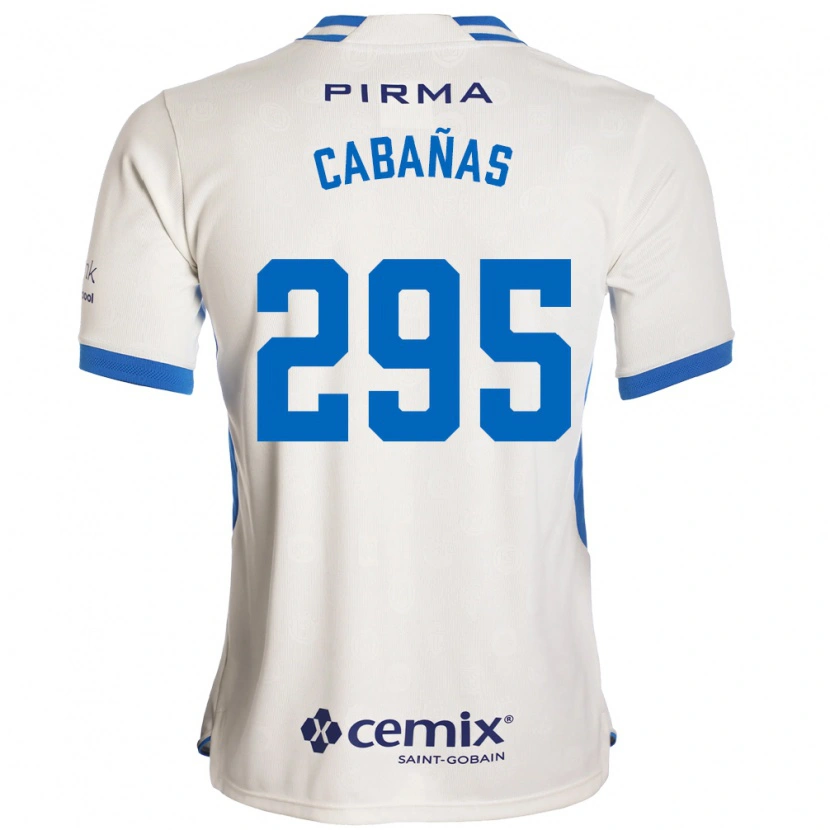 Danxen Børn Diego Cabañas #295 Hvid Blå Rød Udebane Spillertrøjer 2026/27 Trøje T-Shirt