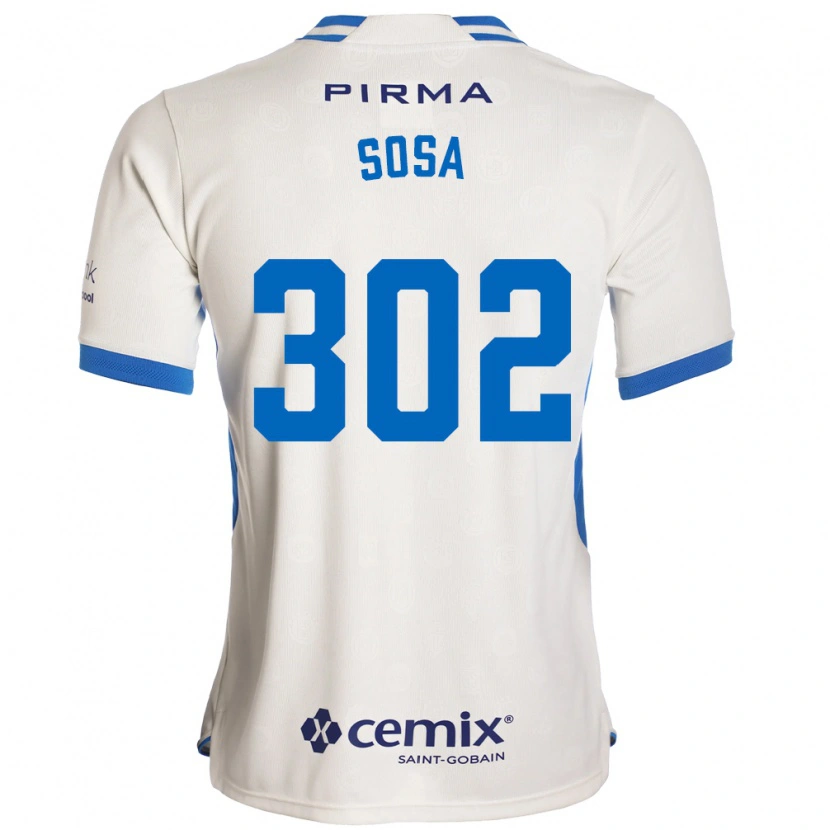 Danxen Børn Dustyn Sosa #302 Hvid Blå Rød Udebane Spillertrøjer 2026/27 Trøje T-Shirt