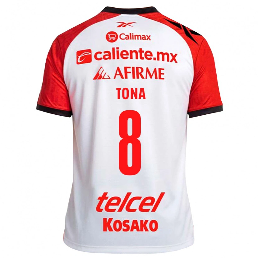Danxen Børn Iván Tona #8 Hvid Sort Rød Udebane Spillertrøjer 2026/27 Trøje T-Shirt