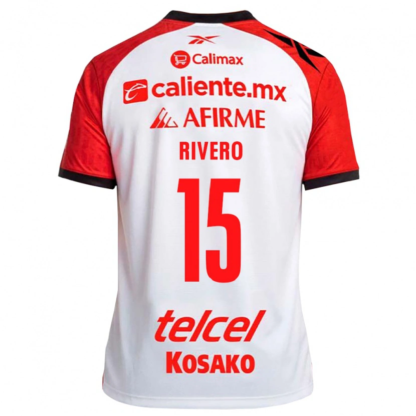 Danxen Børn Ignacio Rivero #15 Hvid Sort Rød Udebane Spillertrøjer 2026/27 Trøje T-Shirt