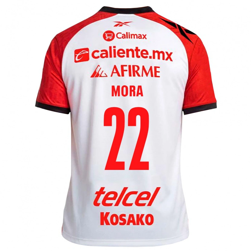 Danxen Børn Bianca Mora #22 Hvid Sort Rød Udebane Spillertrøjer 2026/27 Trøje T-Shirt
