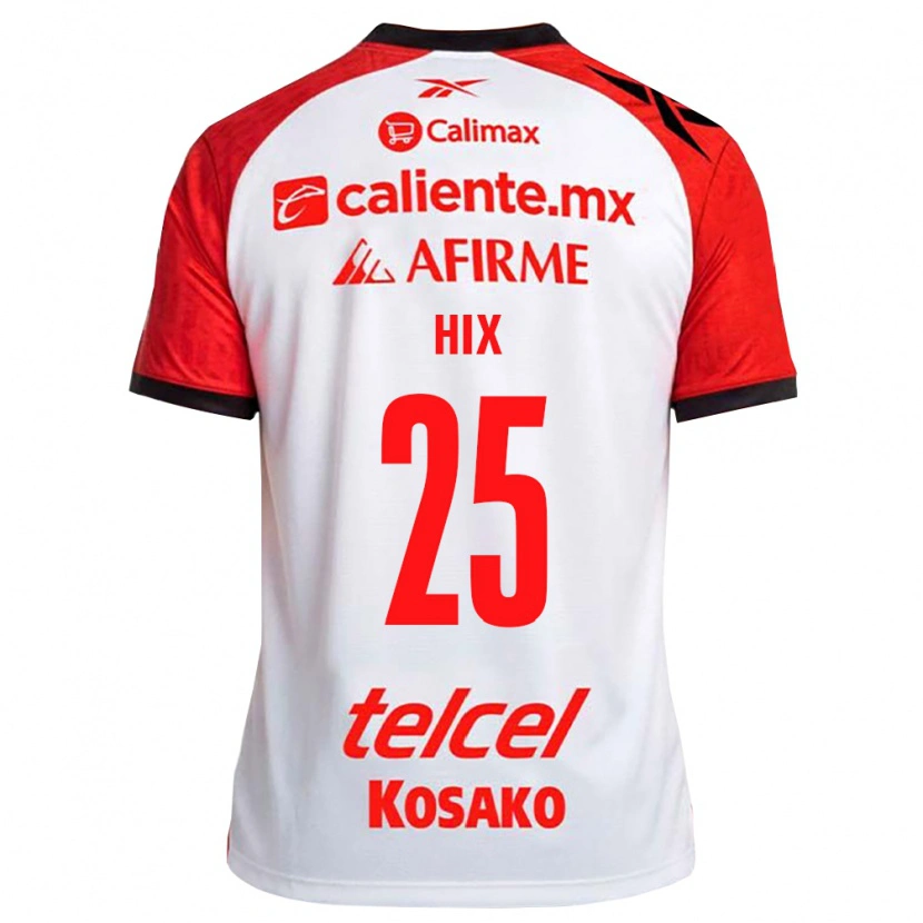 Danxen Børn Angelina Hix #25 Hvid Sort Rød Udebane Spillertrøjer 2026/27 Trøje T-Shirt