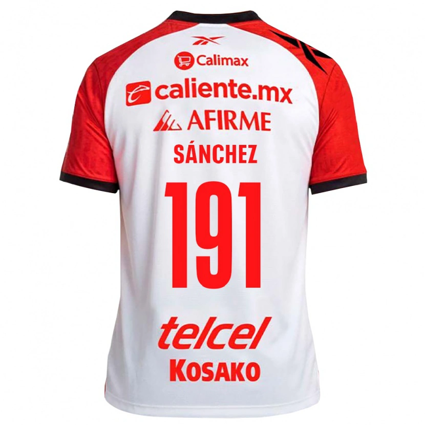 Danxen Børn Diego Sánchez #191 Hvid Sort Rød Udebane Spillertrøjer 2026/27 Trøje T-Shirt