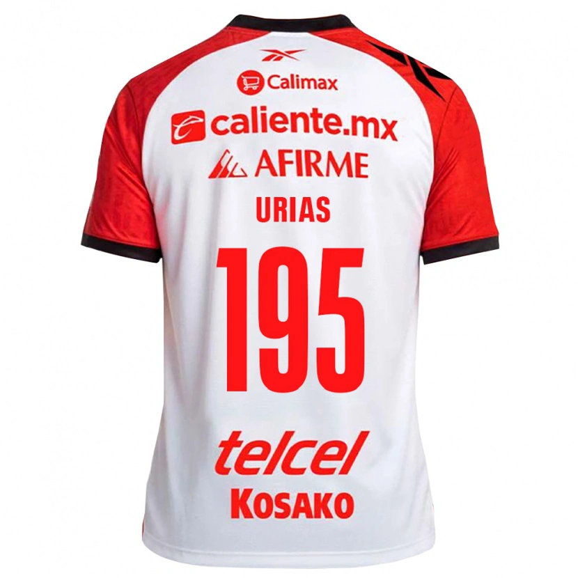Danxen Børn Héctor Urías #195 Hvid Sort Rød Udebane Spillertrøjer 2026/27 Trøje T-Shirt