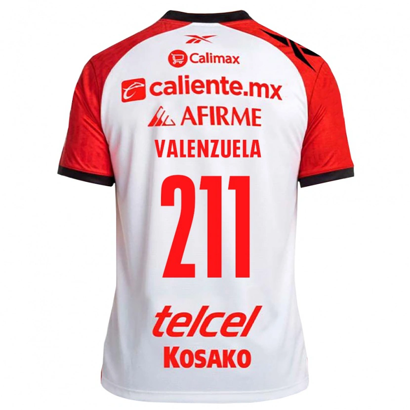 Danxen Børn Aldieri Valenzuela #211 Hvid Sort Rød Udebane Spillertrøjer 2026/27 Trøje T-Shirt