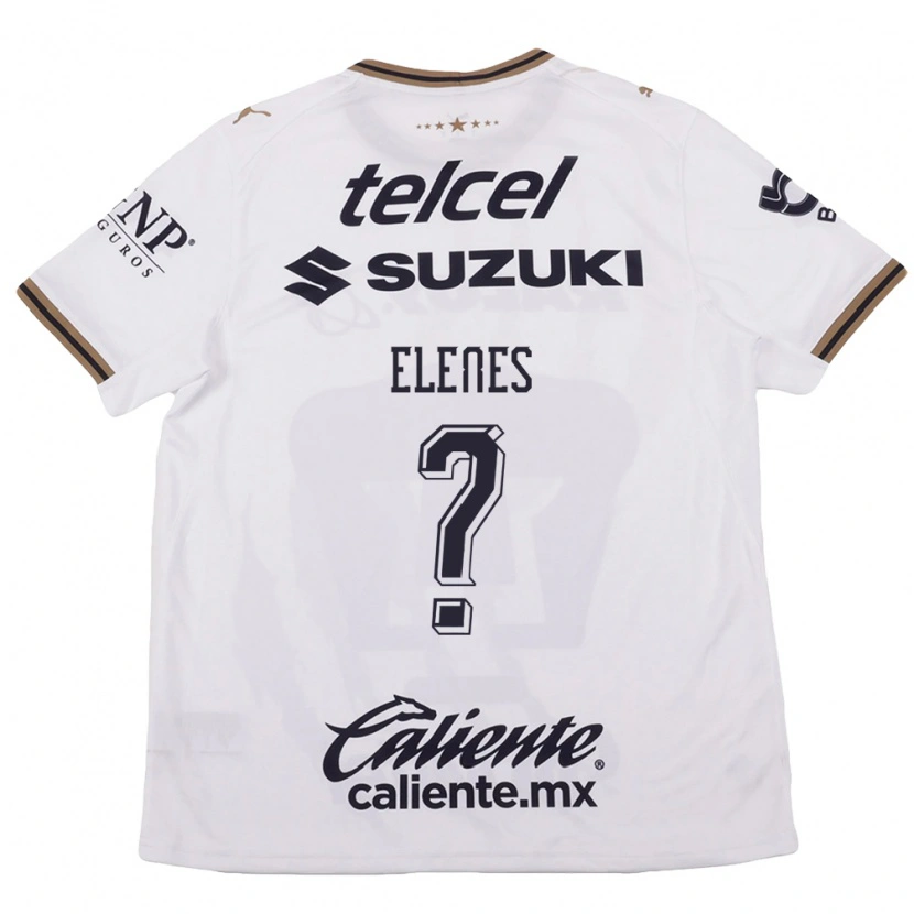 Danxen Børn Jesús Elenes #0 Hvid Sort Brun Udebane Spillertrøjer 2026/27 Trøje T-Shirt