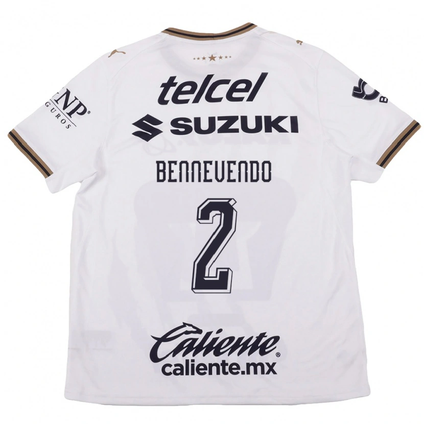 Danxen Børn Pablo Bennevendo #2 Hvid Sort Brun Udebane Spillertrøjer 2026/27 Trøje T-Shirt