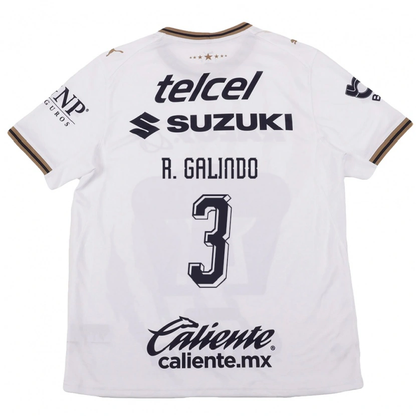 Danxen Børn José Galindo #3 Hvid Sort Brun Udebane Spillertrøjer 2026/27 Trøje T-Shirt