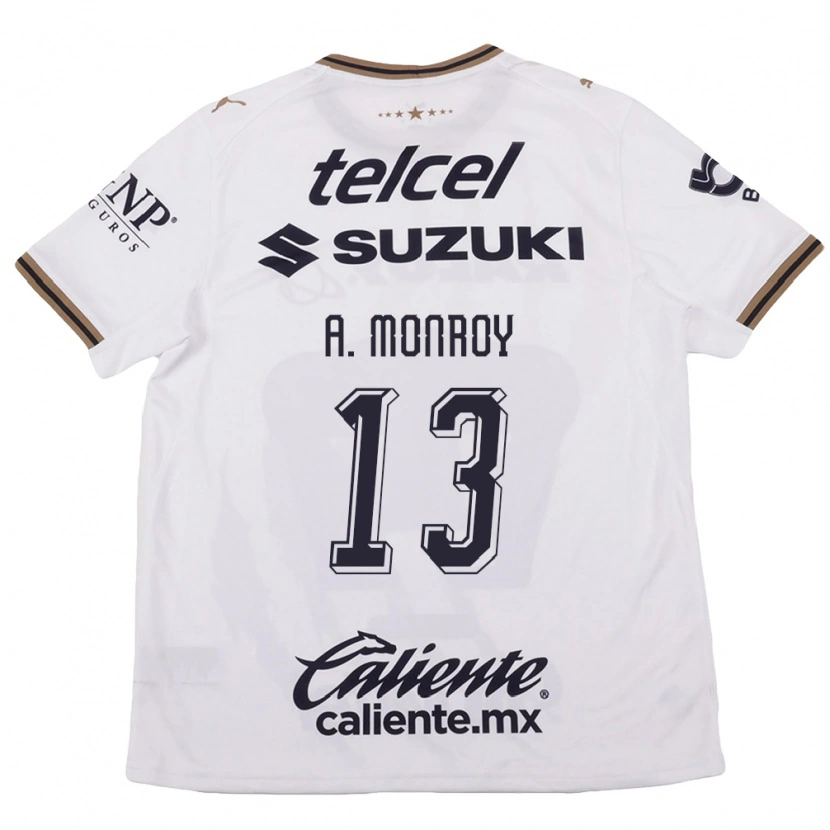 Danxen Børn Pablo Monroy #13 Hvid Sort Brun Udebane Spillertrøjer 2026/27 Trøje T-Shirt