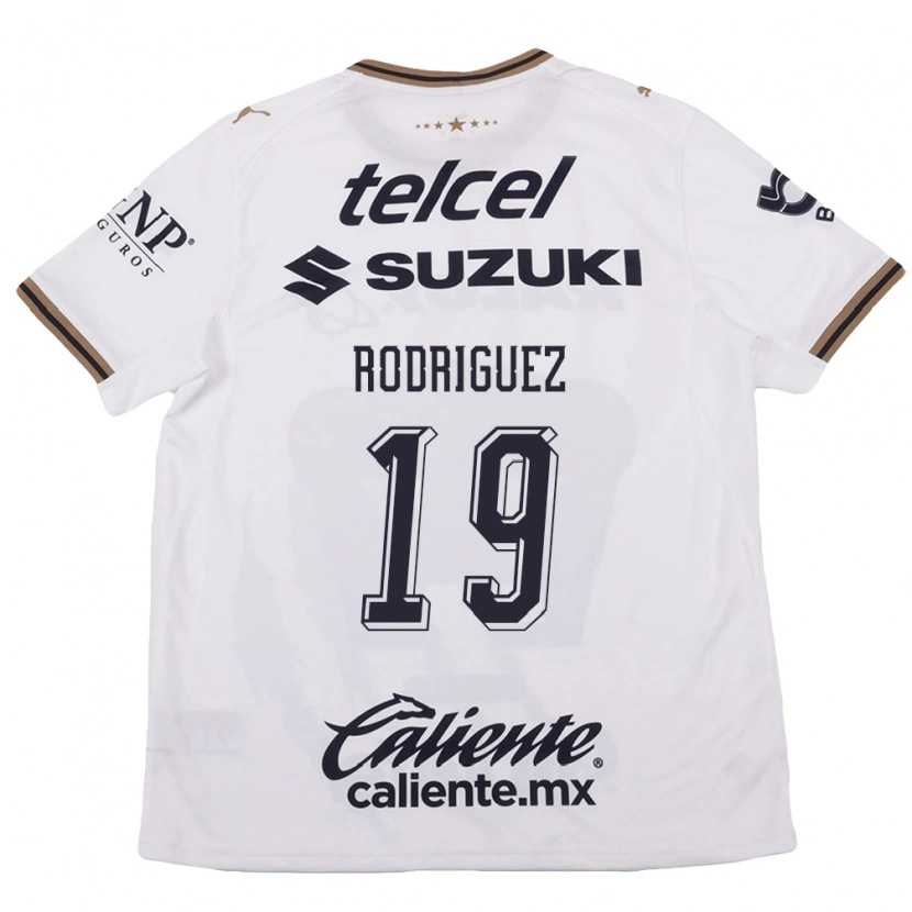 Danxen Børn Yaneisy Rodriguez #19 Hvid Sort Brun Udebane Spillertrøjer 2026/27 Trøje T-Shirt