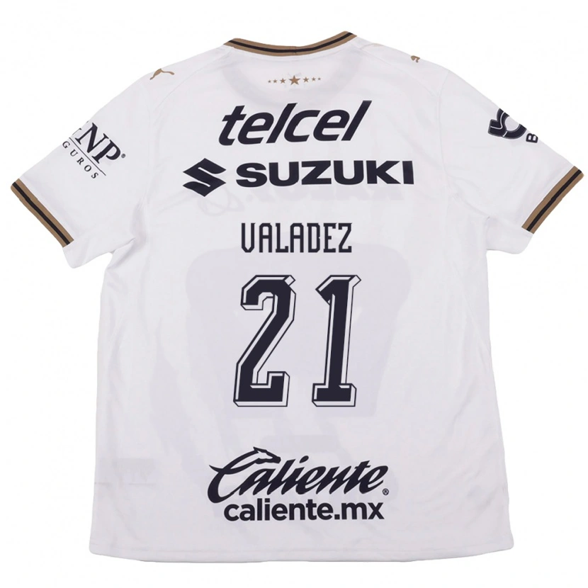 Danxen Børn Natalia Macias Valadez #21 Hvid Sort Brun Udebane Spillertrøjer 2026/27 Trøje T-Shirt