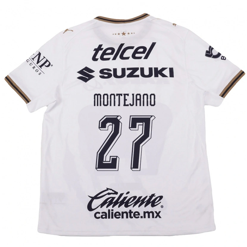 Danxen Børn Emanuel Montejano #27 Hvid Sort Brun Udebane Spillertrøjer 2026/27 Trøje T-Shirt