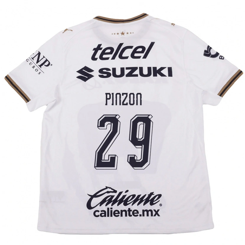 Danxen Børn Liceth Pinzon #29 Hvid Sort Brun Udebane Spillertrøjer 2026/27 Trøje T-Shirt