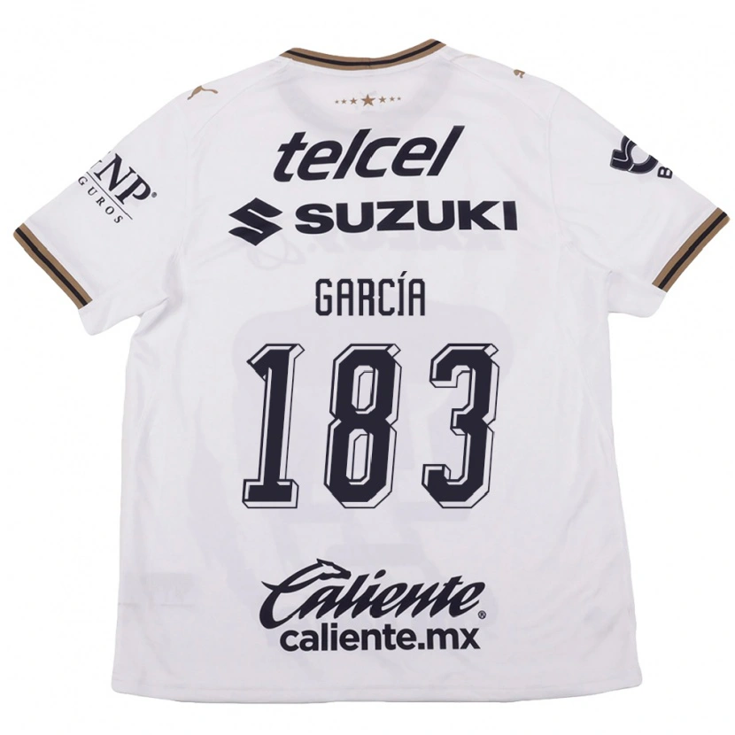 Danxen Børn Carlos García #183 Hvid Sort Brun Udebane Spillertrøjer 2026/27 Trøje T-Shirt