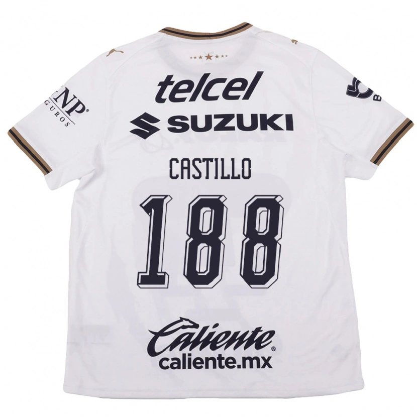 Danxen Børn Christian Castillo #188 Hvid Sort Brun Udebane Spillertrøjer 2026/27 Trøje T-Shirt