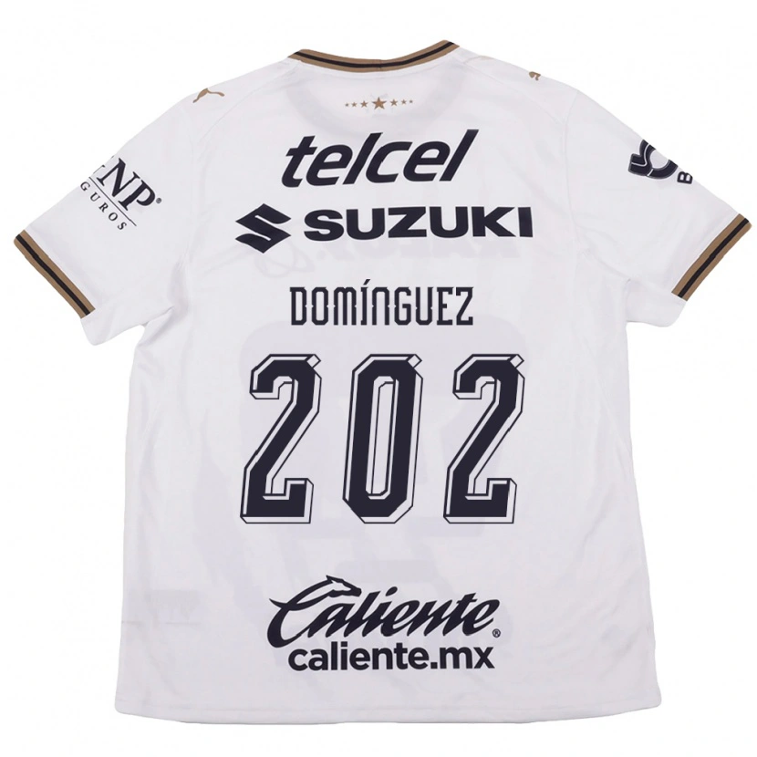 Danxen Børn Julio Domínguez #202 Hvid Sort Brun Udebane Spillertrøjer 2026/27 Trøje T-Shirt