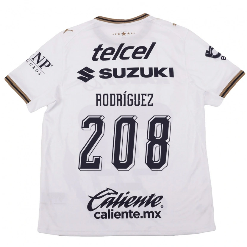 Danxen Børn Gael Rodríguez #208 Hvid Sort Brun Udebane Spillertrøjer 2026/27 Trøje T-Shirt