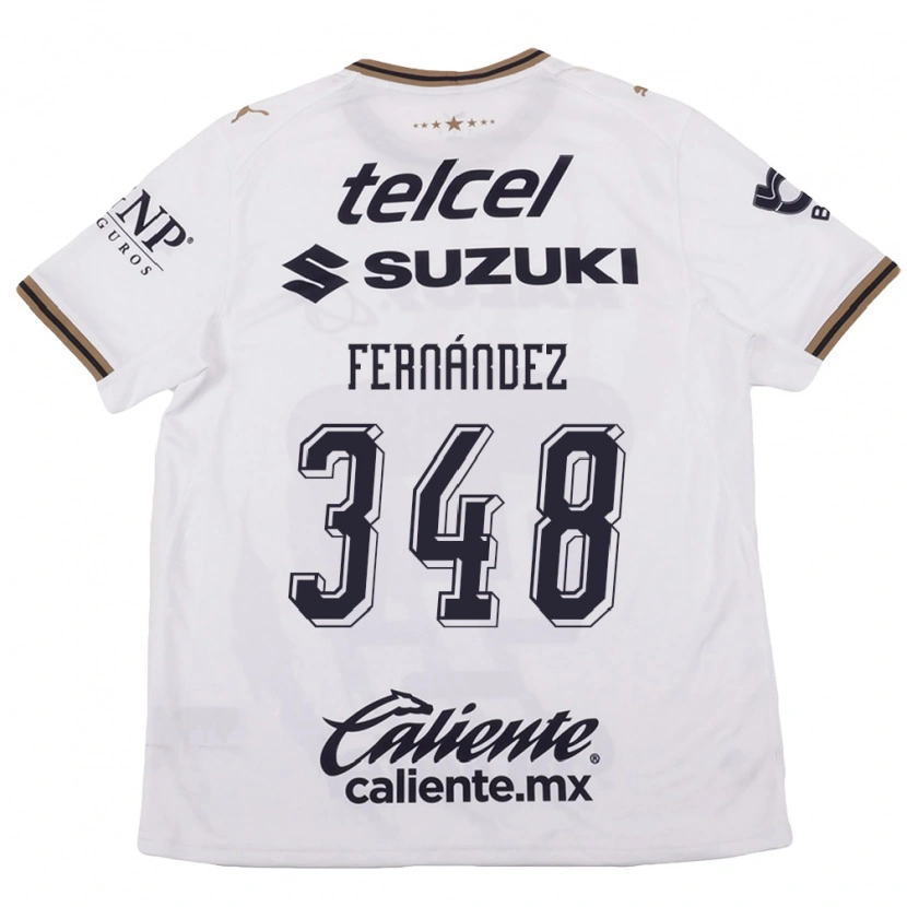 Danxen Børn Yerik Fernández #348 Hvid Sort Brun Udebane Spillertrøjer 2026/27 Trøje T-Shirt