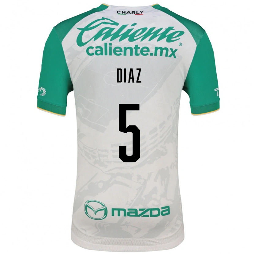 Danxen Børn Brenda Díaz #5 Lysegrøn Hvid Udebane Spillertrøjer 2026/27 Trøje T-Shirt