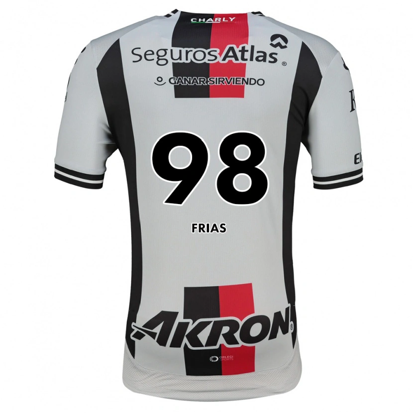 Danxen Børn Adonis Frías #98 Hvid Rød Sort Udebane Spillertrøjer 2026/27 Trøje T-Shirt