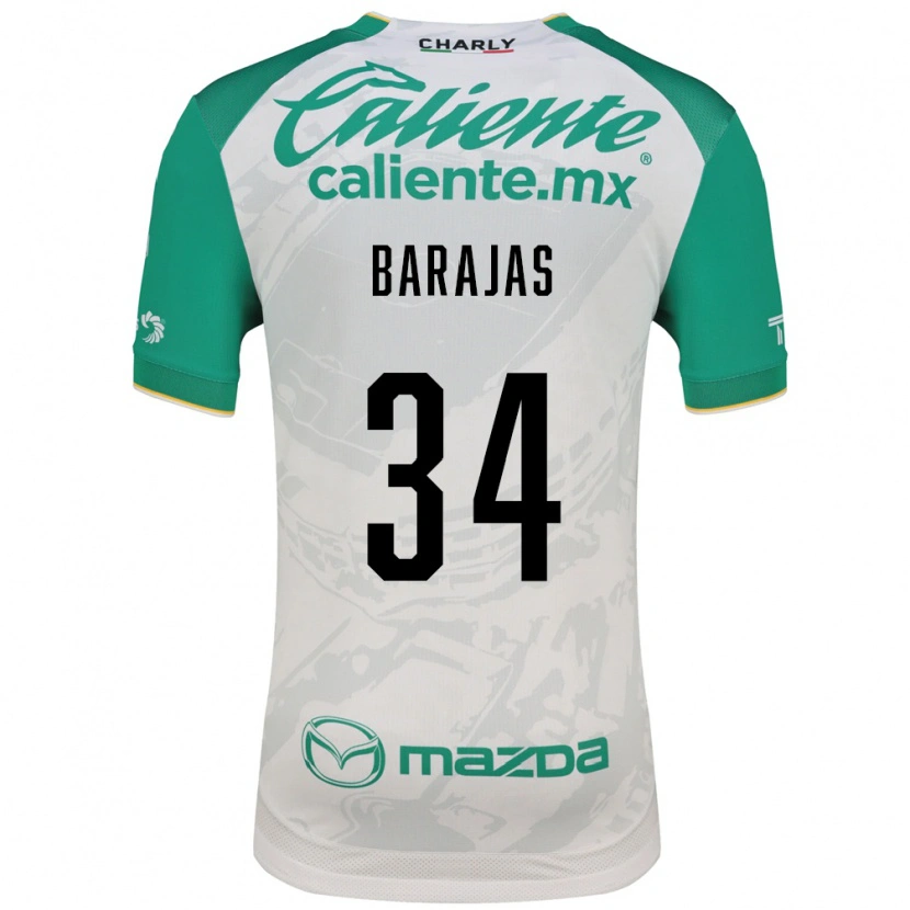 Danxen Børn Víctor Barajas #34 Lysegrøn Hvid Udebane Spillertrøjer 2026/27 Trøje T-Shirt