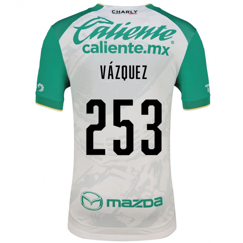 Danxen Børn Héctor Vázquez #253 Lysegrøn Hvid Udebane Spillertrøjer 2026/27 Trøje T-Shirt
