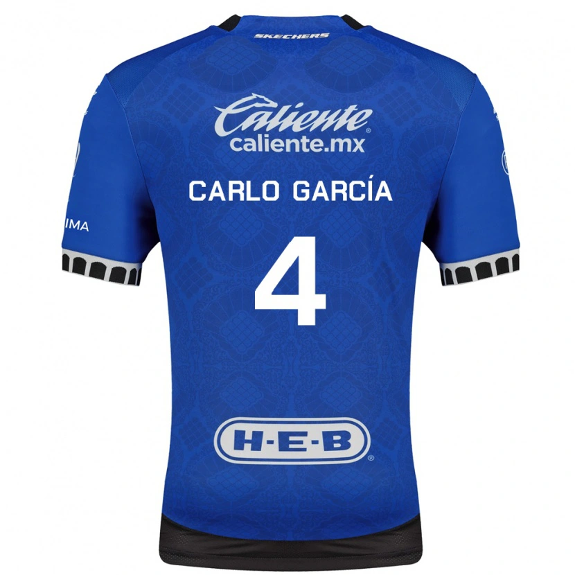 Danxen Børn Carlo García #4 Kongelig Blå Hvid Sort Udebane Spillertrøjer 2026/27 Trøje T-Shirt
