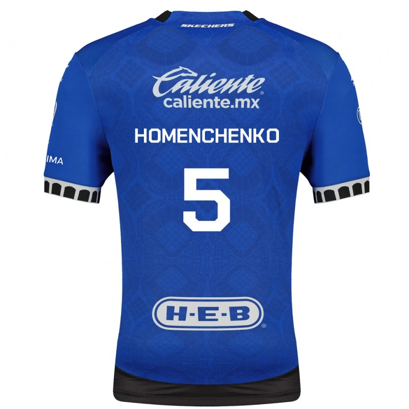 Danxen Børn Santiago Homenchenko #5 Kongelig Blå Hvid Sort Udebane Spillertrøjer 2026/27 Trøje T-Shirt