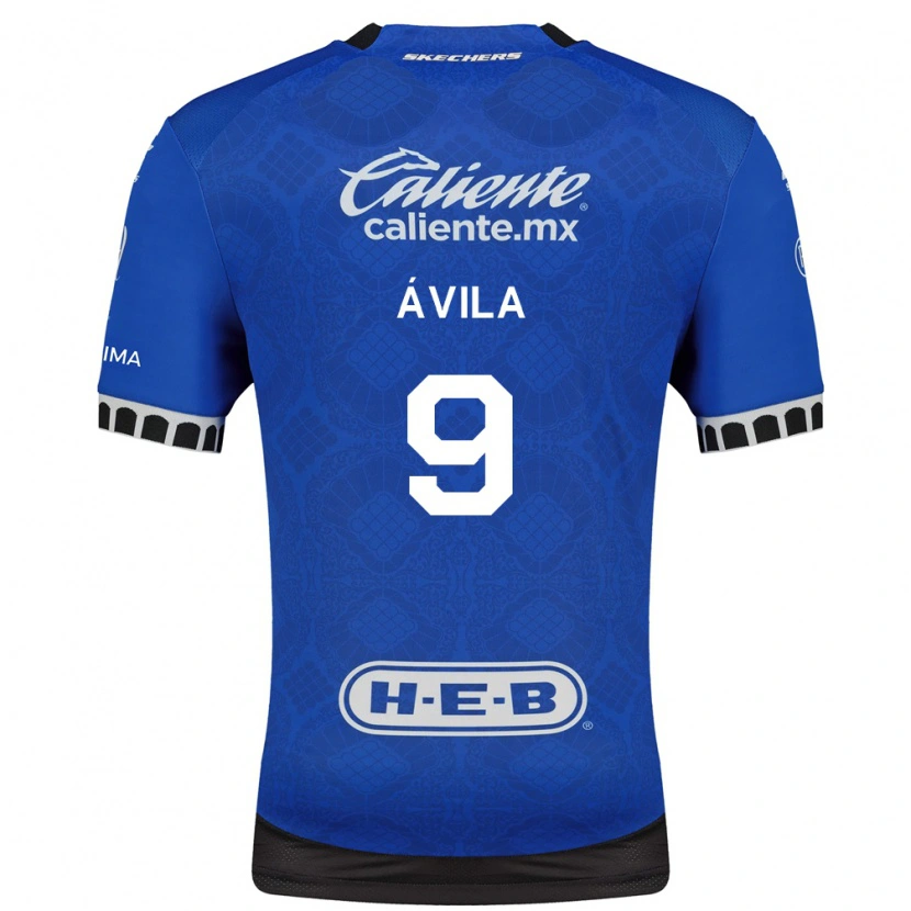 Danxen Børn Alí Ávila #9 Kongelig Blå Hvid Sort Udebane Spillertrøjer 2026/27 Trøje T-Shirt