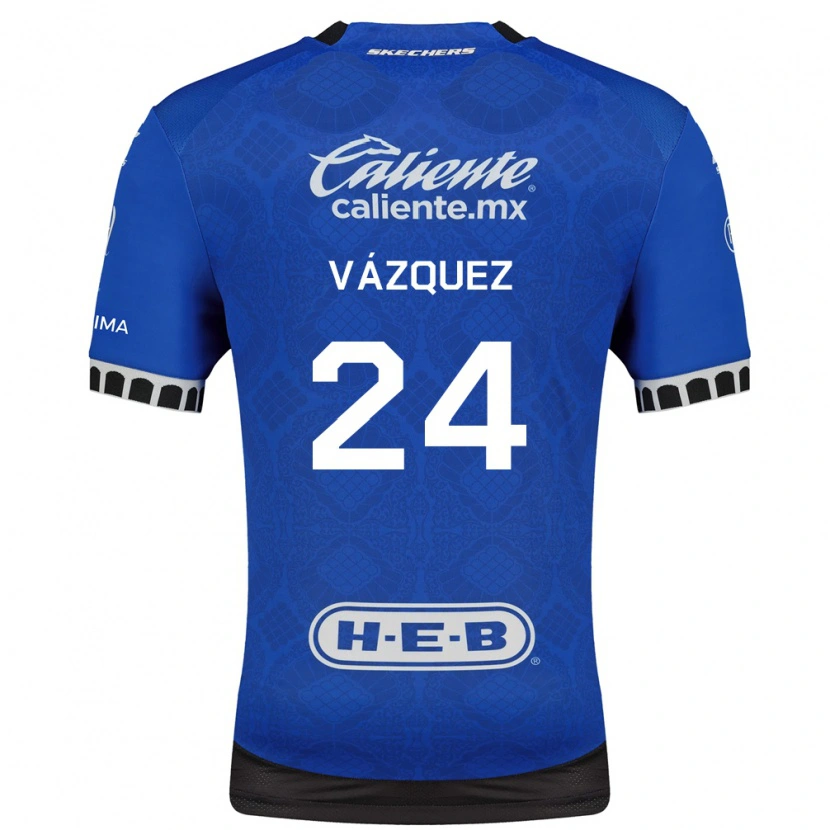 Danxen Børn Brayton Vázquez #24 Kongelig Blå Hvid Sort Udebane Spillertrøjer 2026/27 Trøje T-Shirt