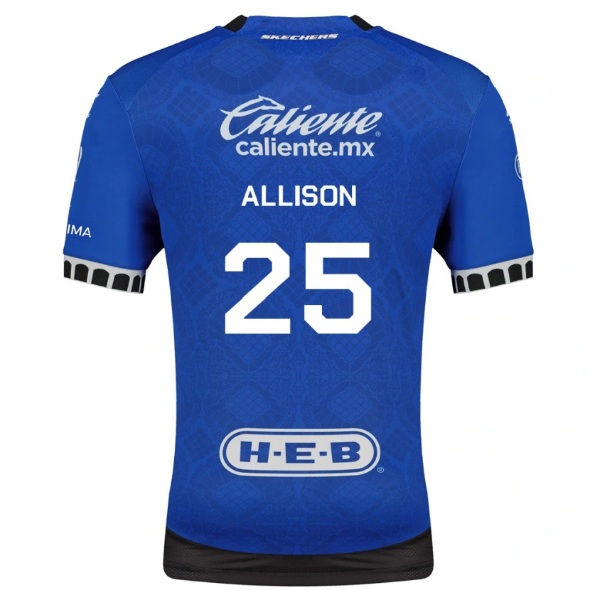 Danxen Børn Guillermo Allison #25 Kongelig Blå Hvid Sort Udebane Spillertrøjer 2026/27 Trøje T-Shirt