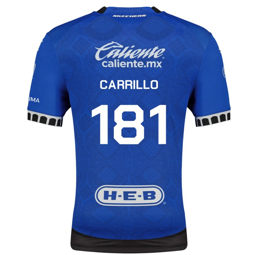 Danxen Børn Ángel Carrillo #181 Kongelig Blå Hvid Sort Udebane Spillertrøjer 2026/27 Trøje T-Shirt