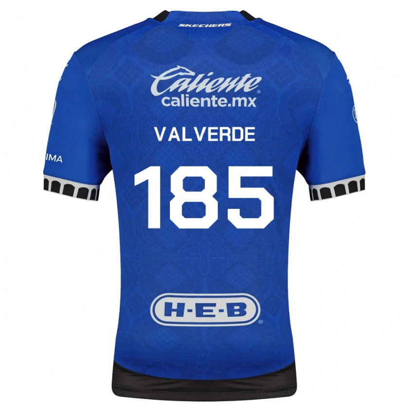 Danxen Børn Luis Valverde #185 Kongelig Blå Hvid Sort Udebane Spillertrøjer 2026/27 Trøje T-Shirt