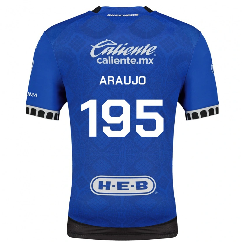 Danxen Børn Diego Araujo #195 Kongelig Blå Hvid Sort Udebane Spillertrøjer 2026/27 Trøje T-Shirt