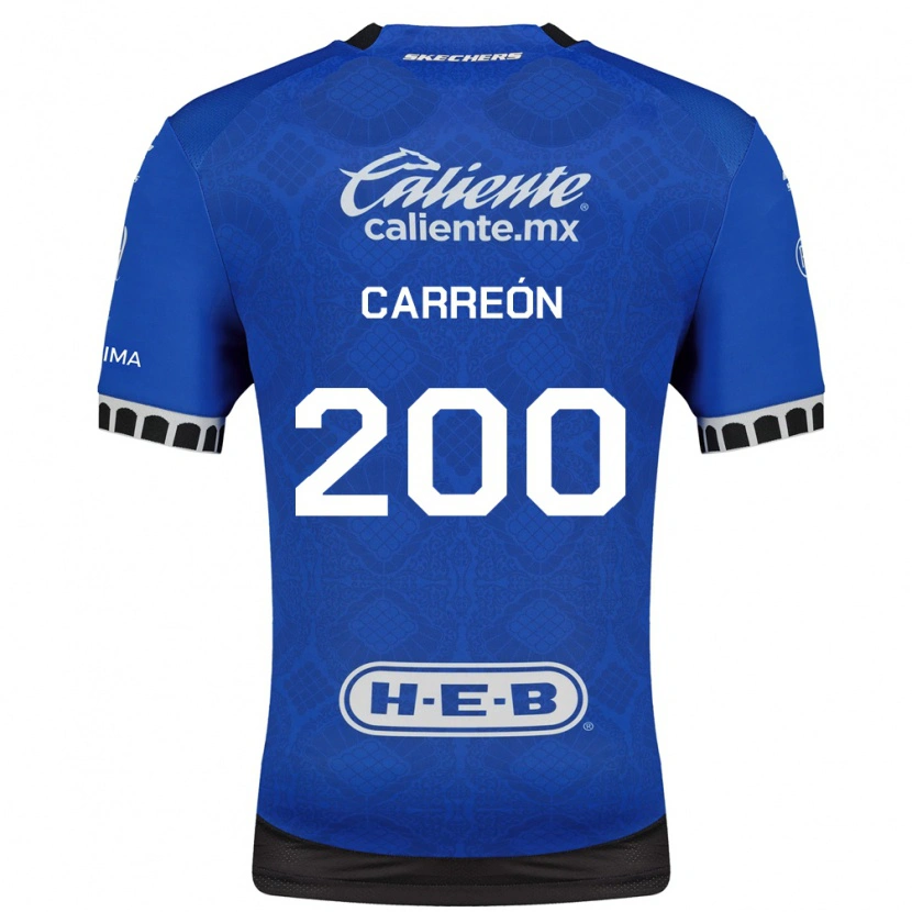 Danxen Børn Cristian Carreón #200 Kongelig Blå Hvid Sort Udebane Spillertrøjer 2026/27 Trøje T-Shirt