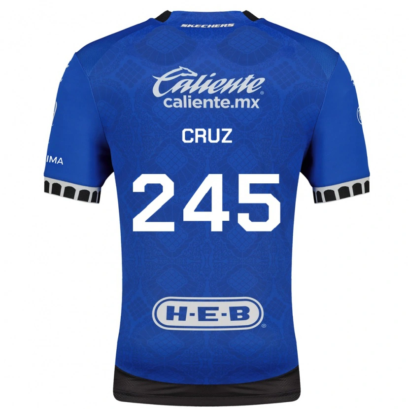 Danxen Børn Leonardo Cruz #245 Kongelig Blå Hvid Sort Udebane Spillertrøjer 2026/27 Trøje T-Shirt