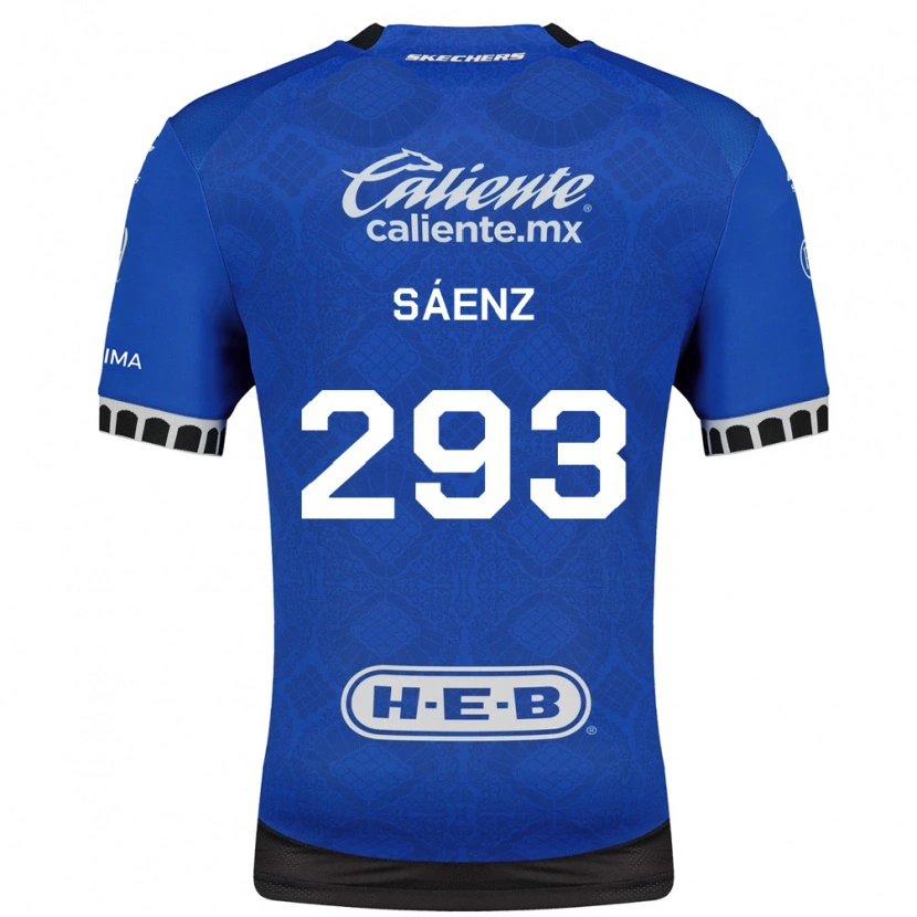 Danxen Børn Nicolás Sáenz #293 Kongelig Blå Hvid Sort Udebane Spillertrøjer 2026/27 Trøje T-Shirt