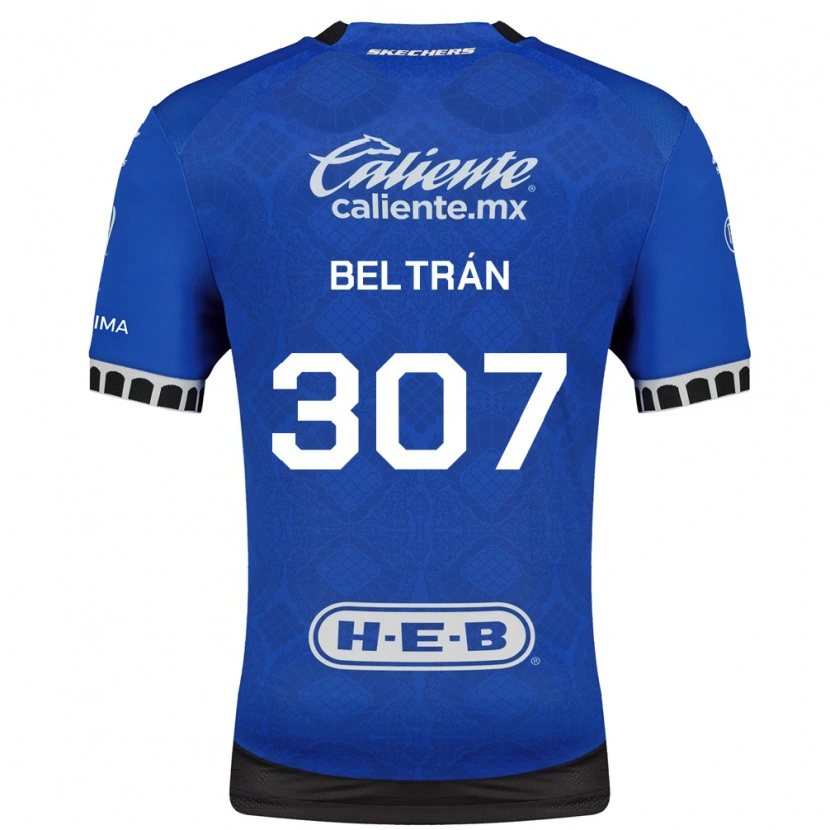 Danxen Børn Gael Beltrán #307 Kongelig Blå Hvid Sort Udebane Spillertrøjer 2026/27 Trøje T-Shirt