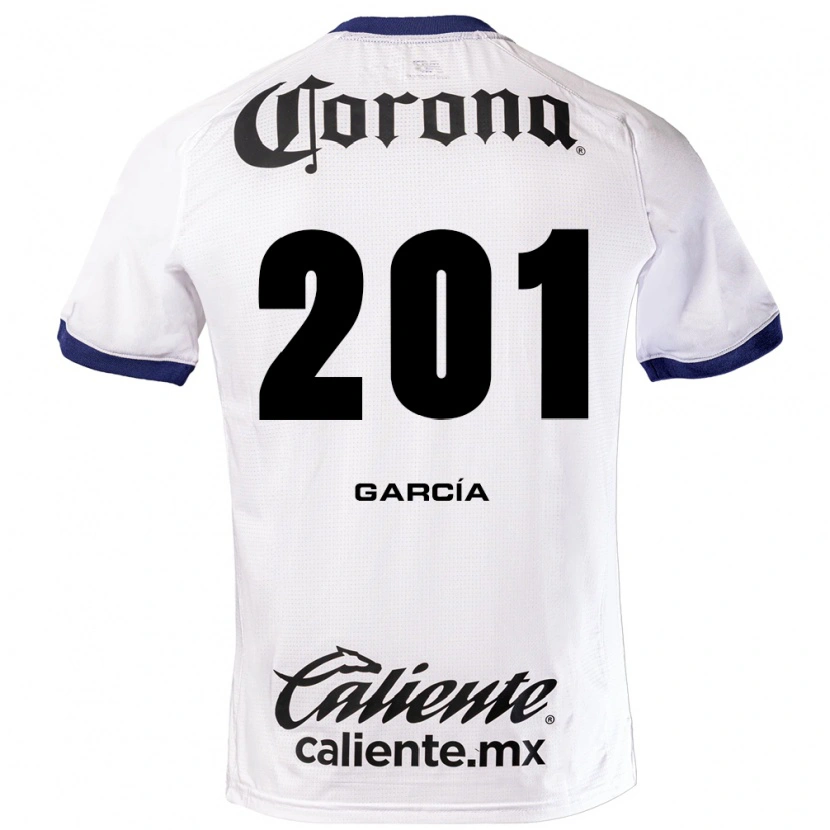 Danxen Børn Eros García #201 Hvid Blå Sort Udebane Spillertrøjer 2026/27 Trøje T-Shirt
