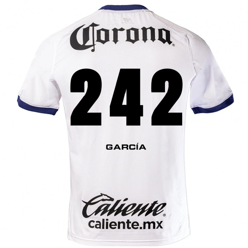 Danxen Børn Alejandro García #242 Hvid Blå Sort Udebane Spillertrøjer 2026/27 Trøje T-Shirt