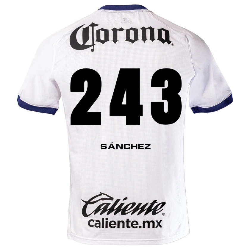 Danxen Børn Cedric Sánchez #243 Hvid Blå Sort Udebane Spillertrøjer 2026/27 Trøje T-Shirt