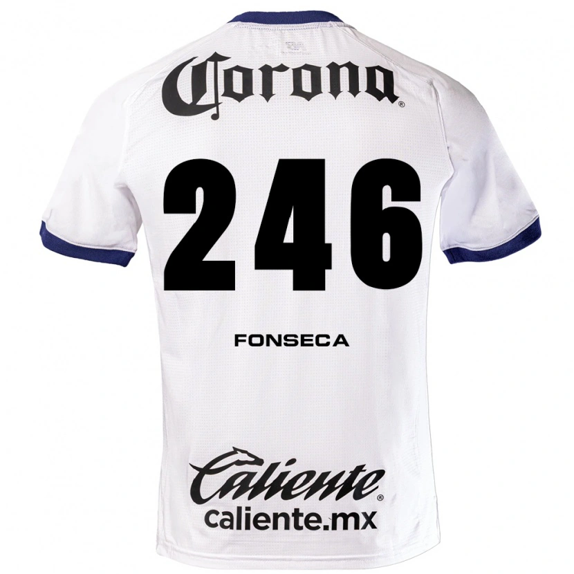 Danxen Børn Fernando Fonseca #246 Hvid Blå Sort Udebane Spillertrøjer 2026/27 Trøje T-Shirt