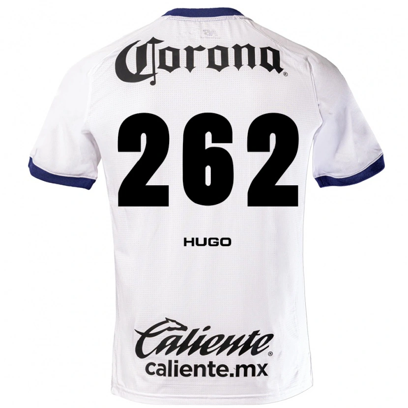 Danxen Børn Hugo Maximiliano González #262 Hvid Blå Sort Udebane Spillertrøjer 2026/27 Trøje T-Shirt