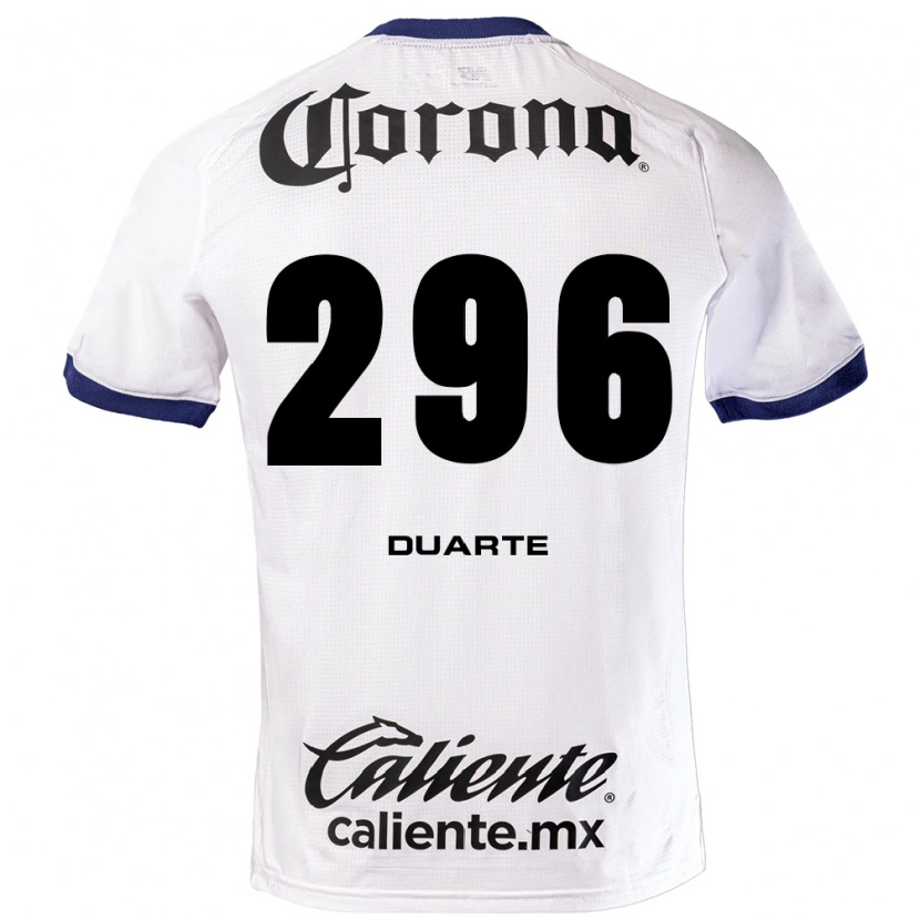 Danxen Børn Saúl Duarte #296 Hvid Blå Sort Udebane Spillertrøjer 2026/27 Trøje T-Shirt